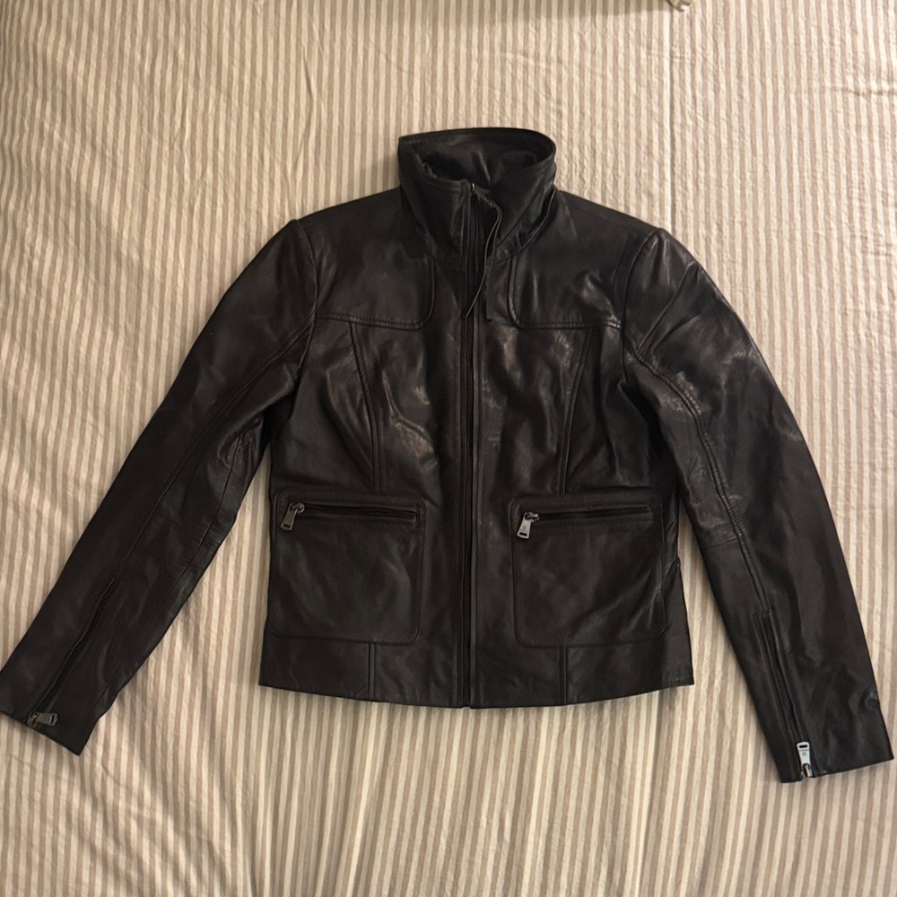 Bernardo Dark Brown Leather Jacket